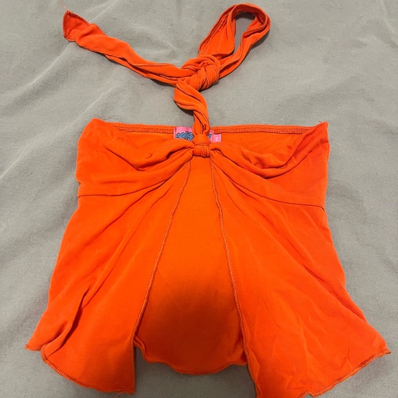 Orange Edikted Halter Top - Picture 2 of 4